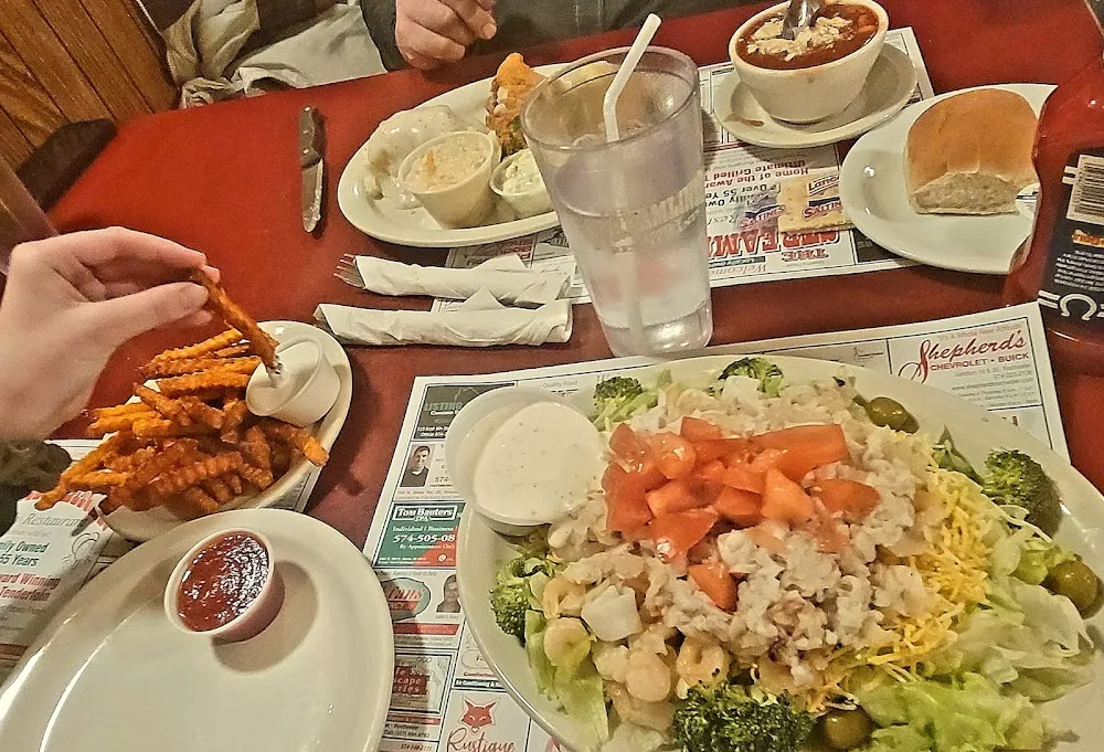 Ocean Salad and Sweet Potato Fries